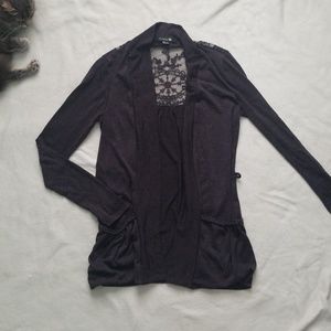 Lace detail cardigan